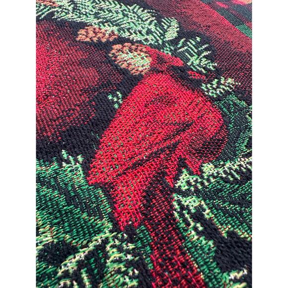 Tapestry Poinsettia Cardinal Bowman Spencer Christmas 18 x 12 Table Setting TWO - Picture 10 of 14